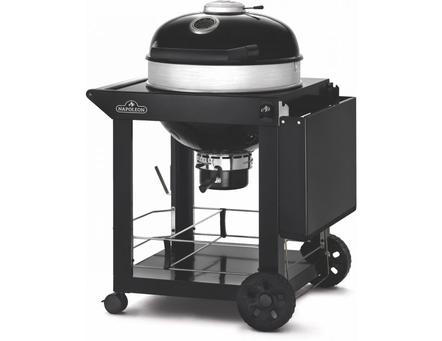 Grill węglowy 22" PRO Charcoal Kettle Cart czarny + zestaw (komin do rozpalania #67802, węgiel drzewny 3 kg #67107, podpałka 100 szt. #67052) - 4